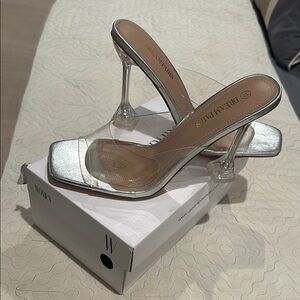 Dream Pairs Silver Women's Heels